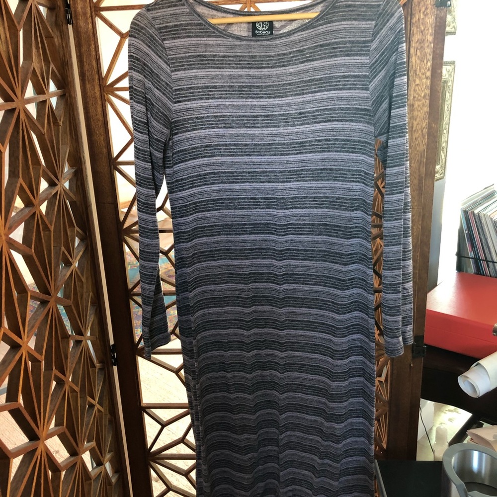 Lavender and gray tshirt dress